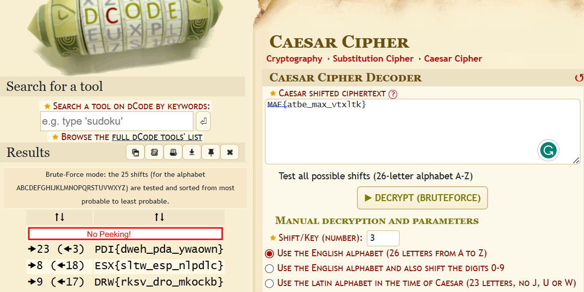 D Code Caesar GitHub - sloan-ireland/THM-CTF-Collection-Vol.-1