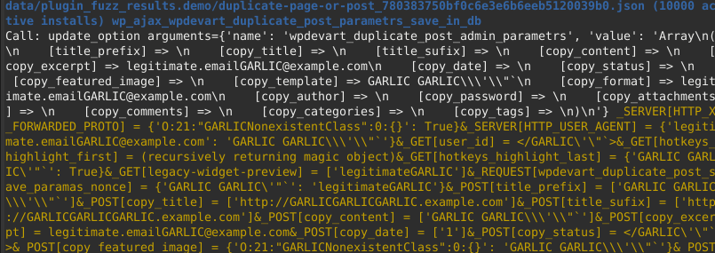 duplicate-page-or-post fuzzer output example