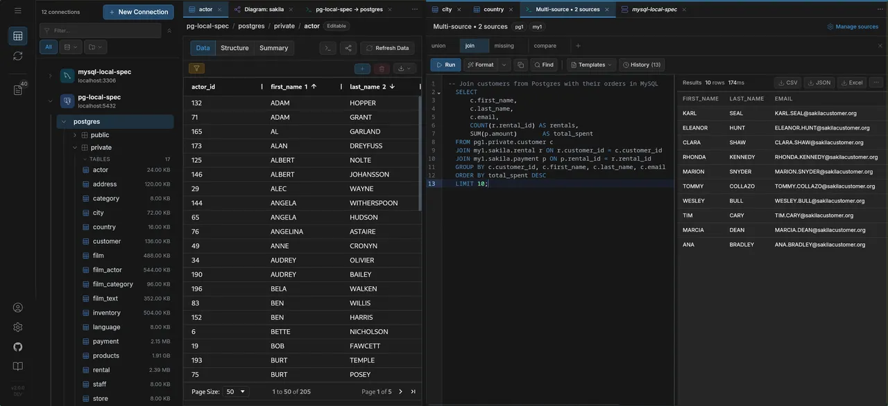 DBConvert Streams Data Explorer