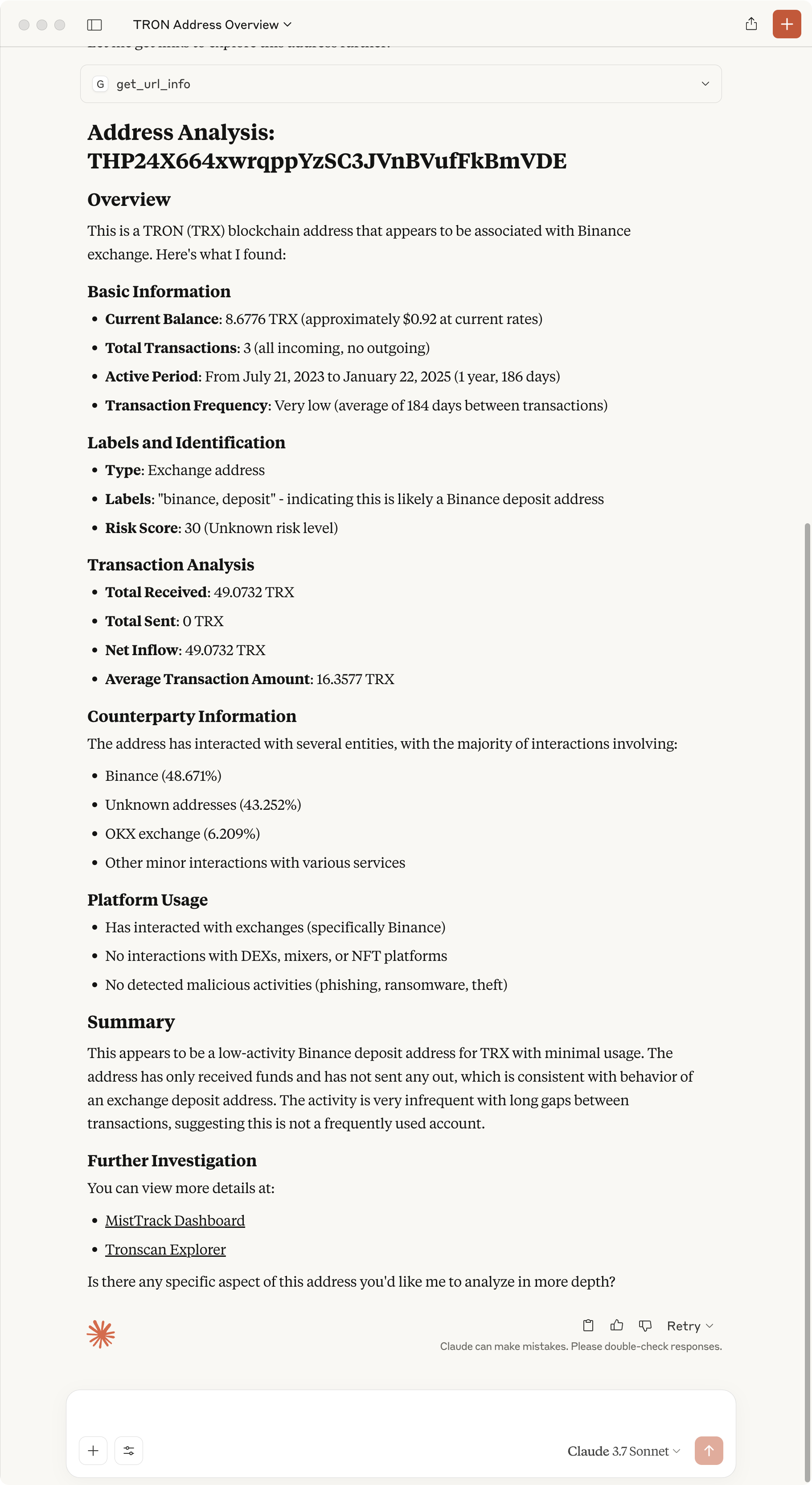 Address Overview Example
