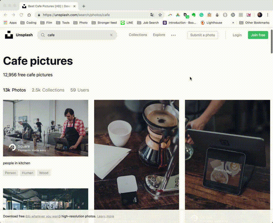 Screen Shot of placeholder image generator in GIF