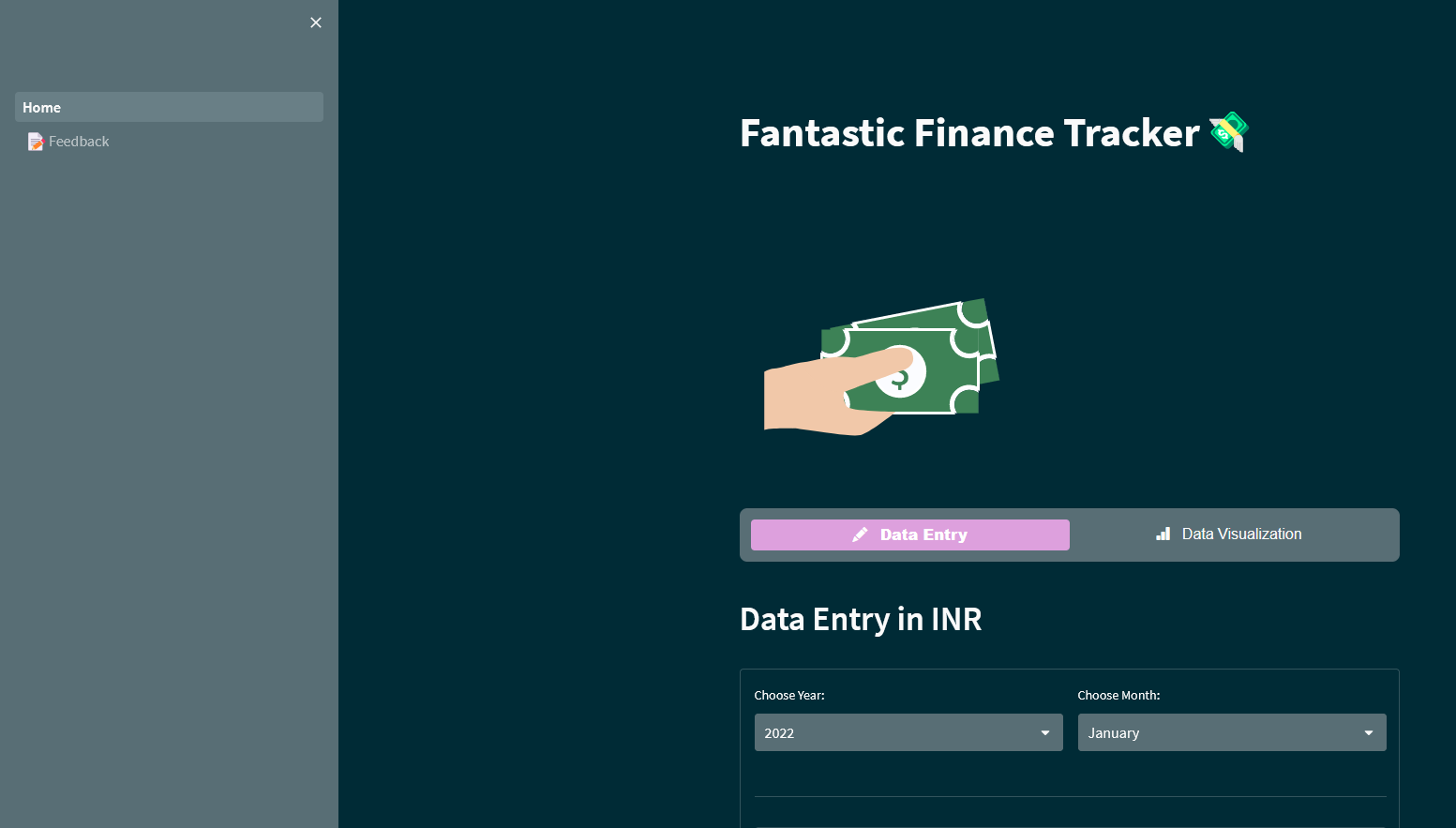 Finance Tracker Snapshot