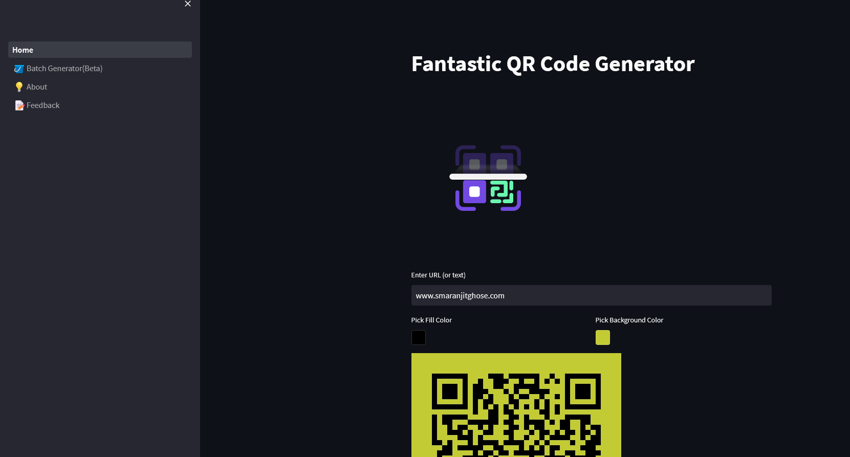 QRCodeGenerator Snapshot