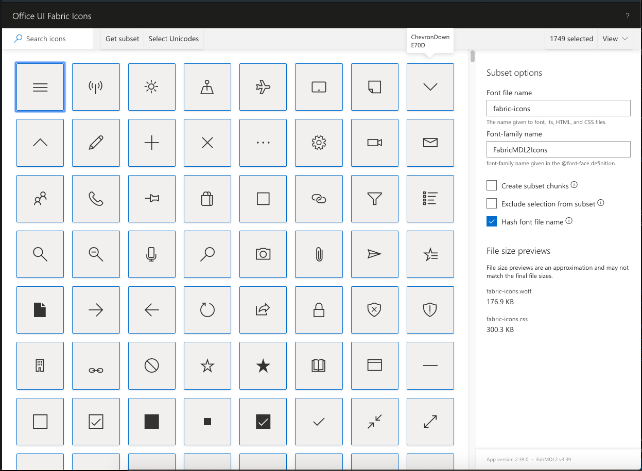 GitHub - douglasjunior/fabric-icons: This repository is maintained to allow  the import of Office Fabric Icons into the react-native-vector-icons