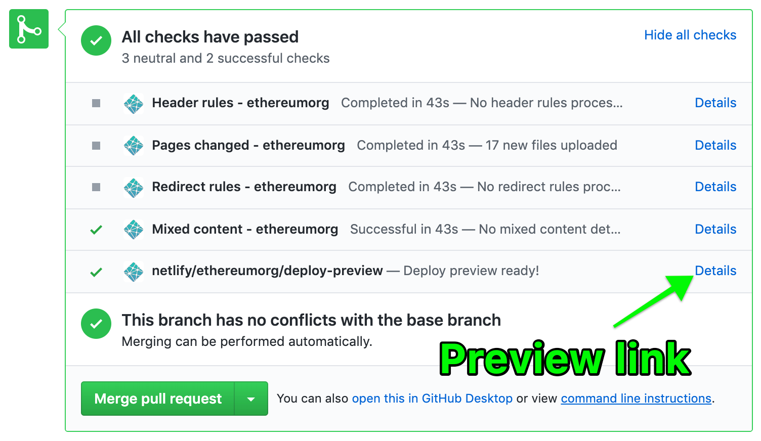 Netlify deploy preview