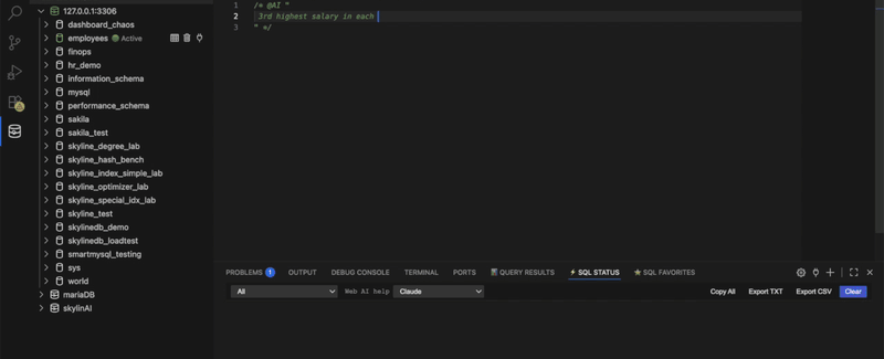 AI SQL demo