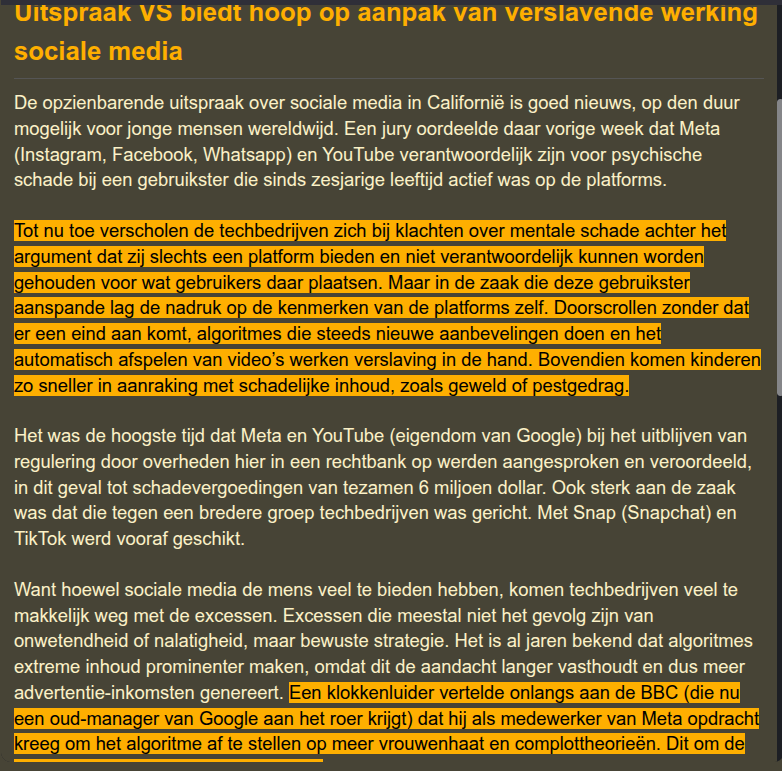 Note with hilights-mode disabled