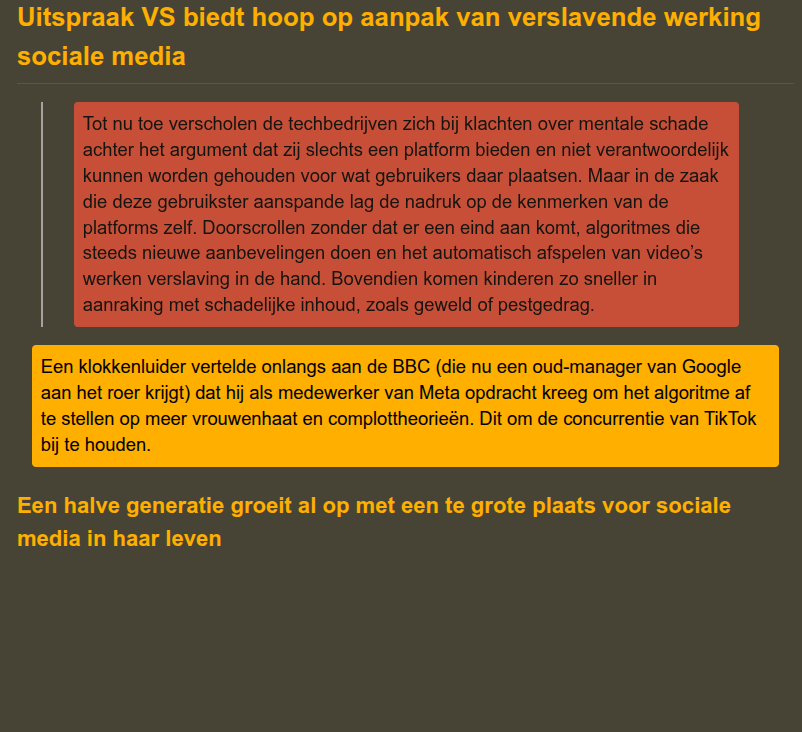 Look of note with user-defined CSS for highlights-mode enabled