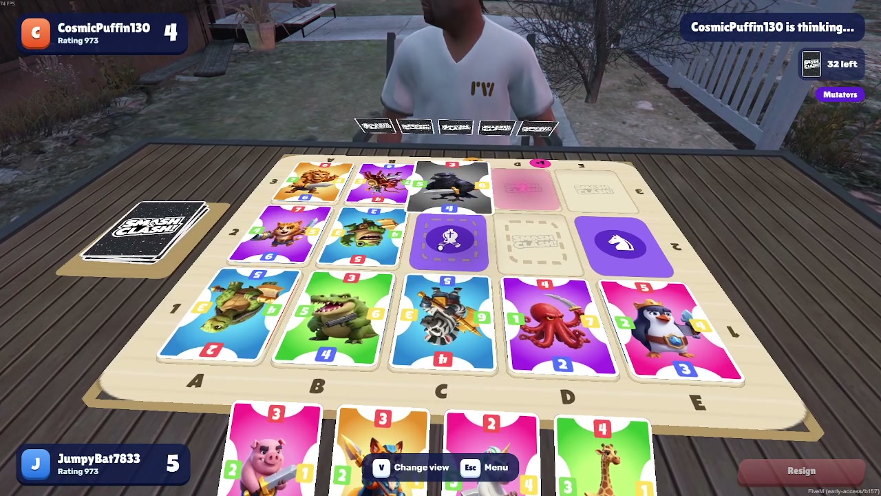 A game of Smash&Clash at a table in GTA V
