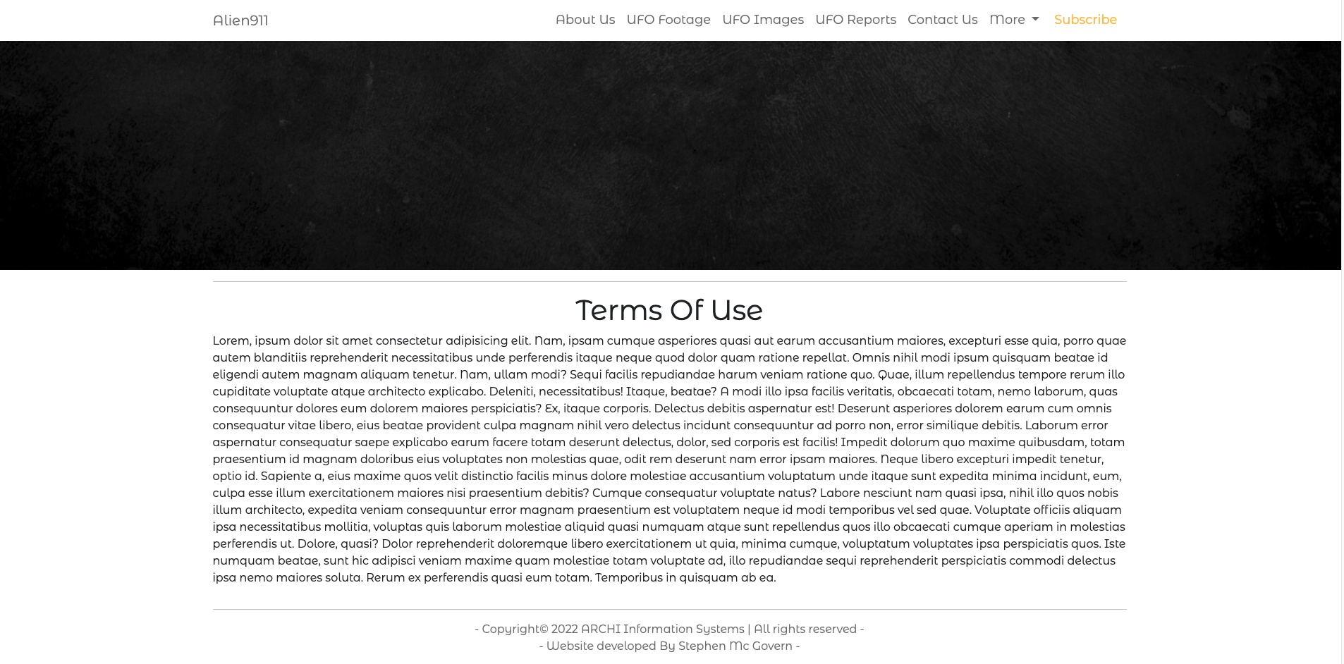 Image of Terms of Use page