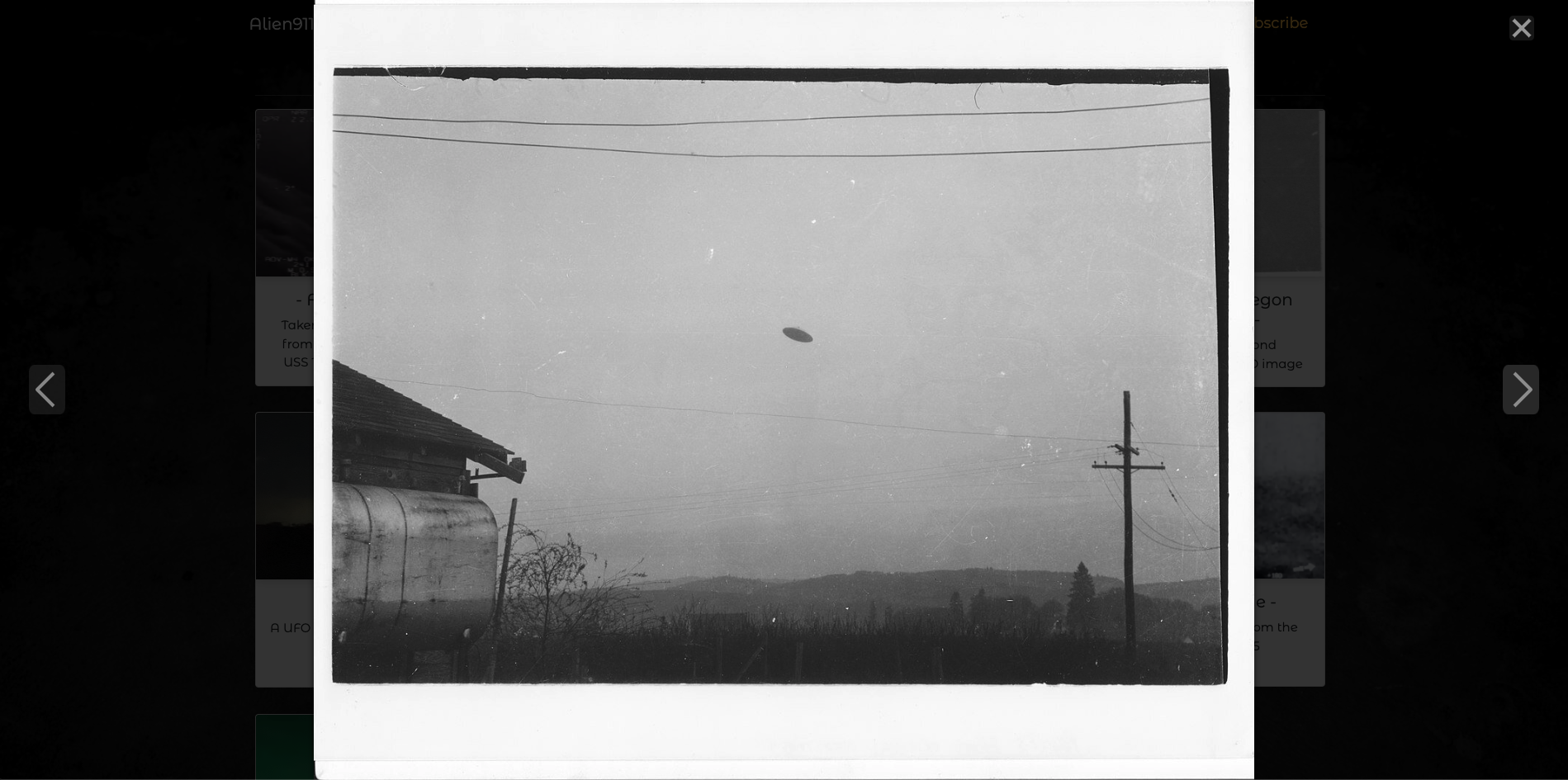 Image of UFO Images page full screen image