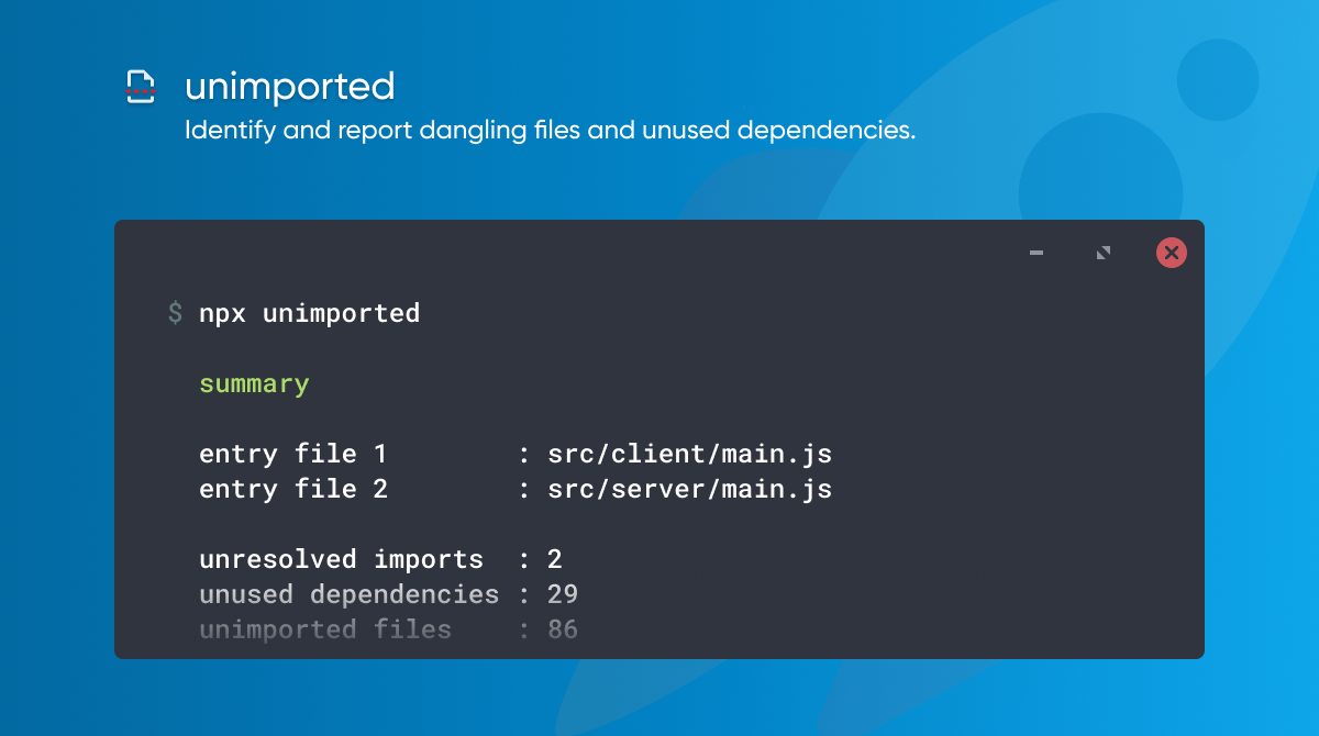 Detect and Remove Unused Source Files and Dependencies in JavaScript and TypeScript