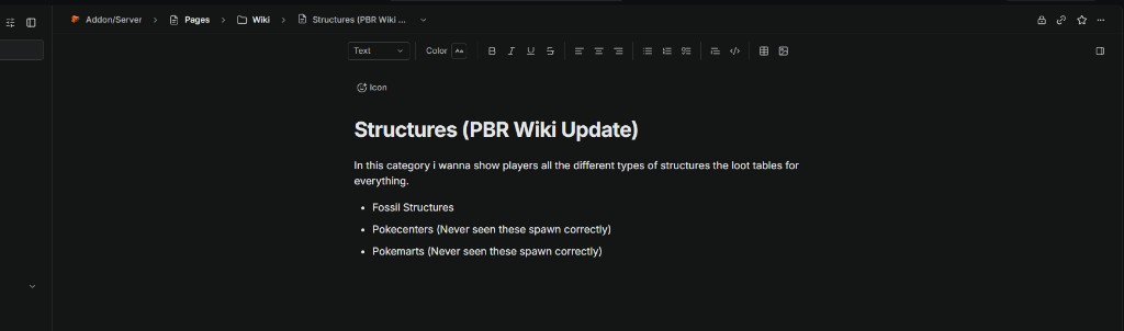Page editor breadcrumbs: Project > Pages > Wiki > page title
