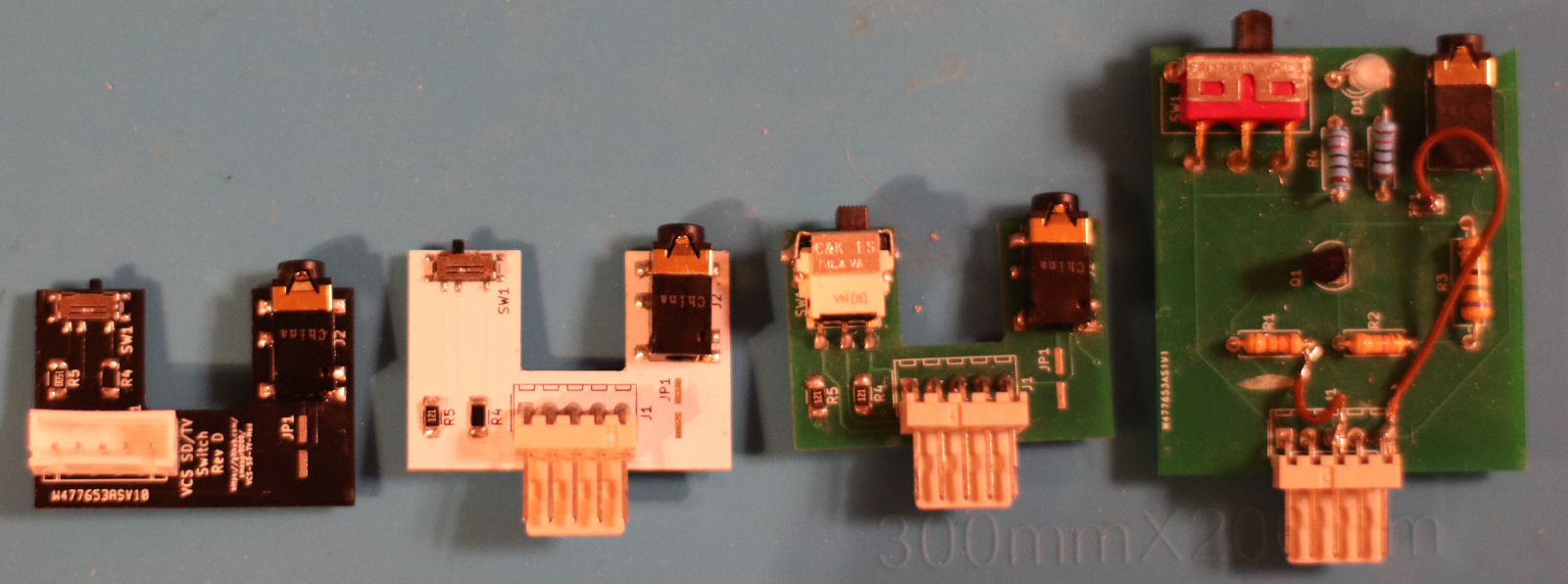 Some revision of the outputboard. First revision with throughole components instead of surface mounted parts