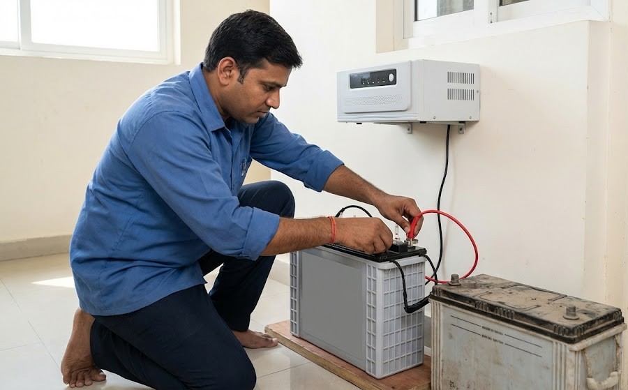 Inverter battery change