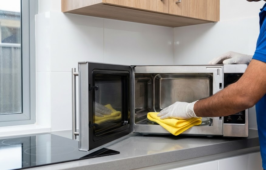 Microwave cleaning
