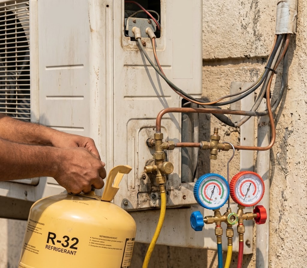 AC gas recharge R22