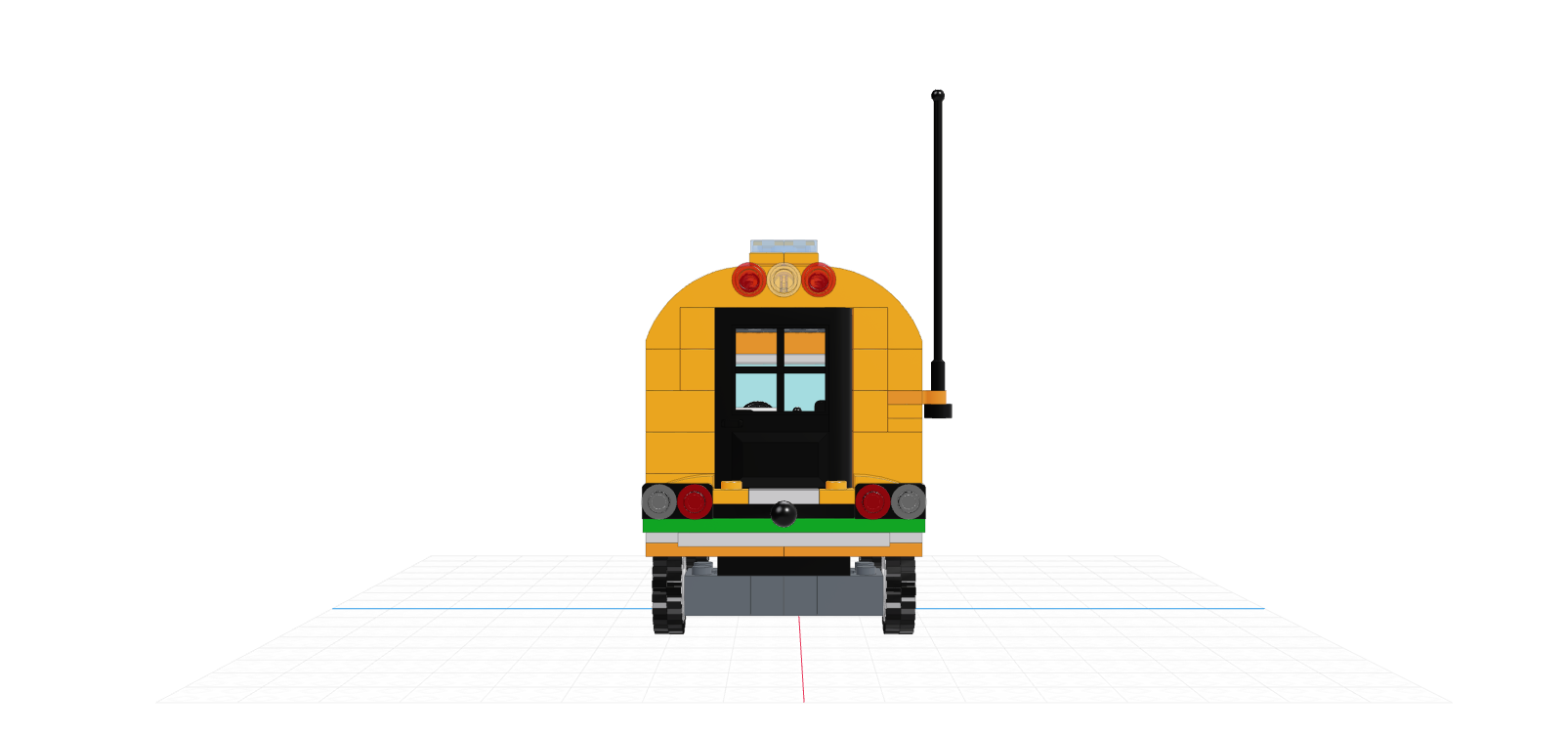 Wireframe Bus Perspective Rear