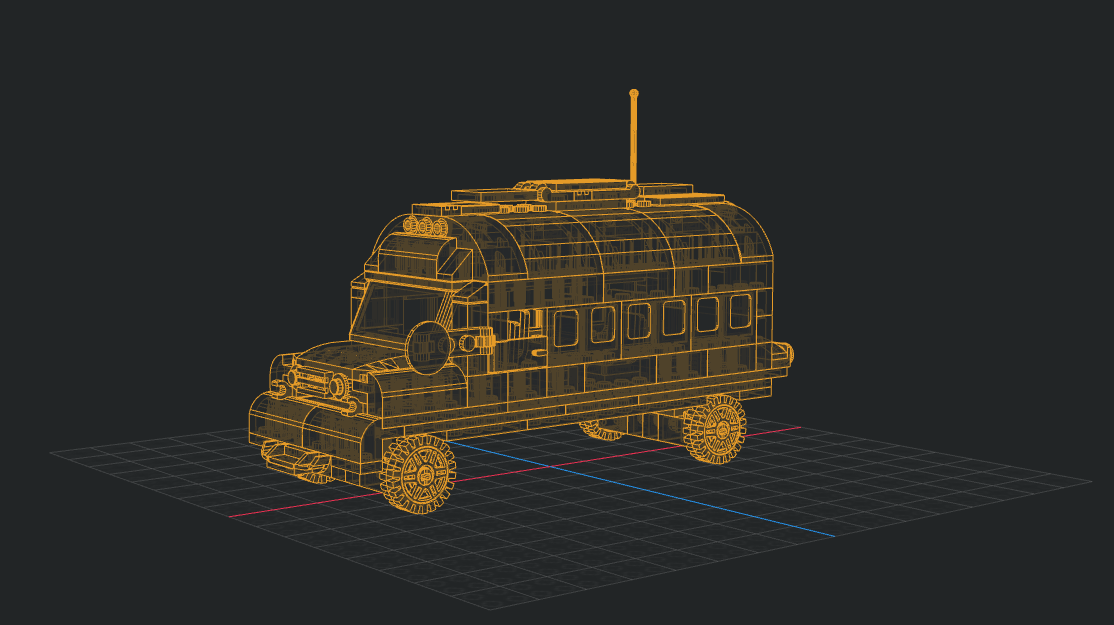 Wireframe Bus Render