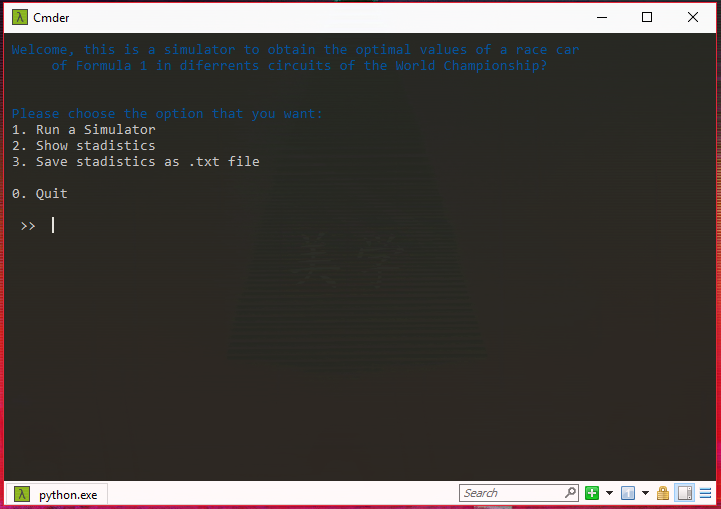 GitHub - 02900/Formula1Simulator: A script in python to work with a ...