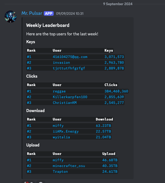 Discord table builder in action