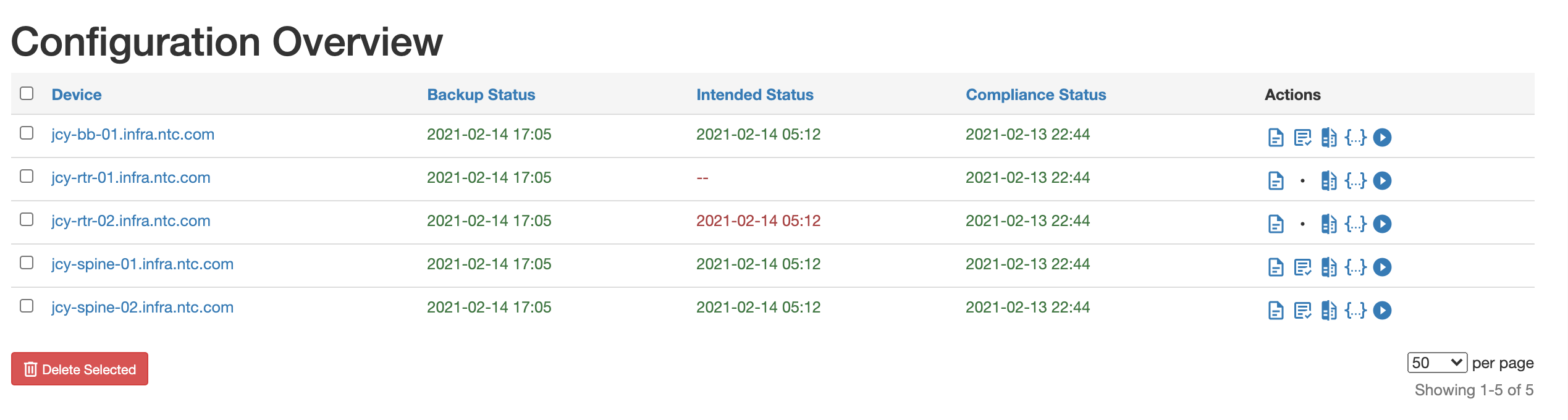 Compliance Feature