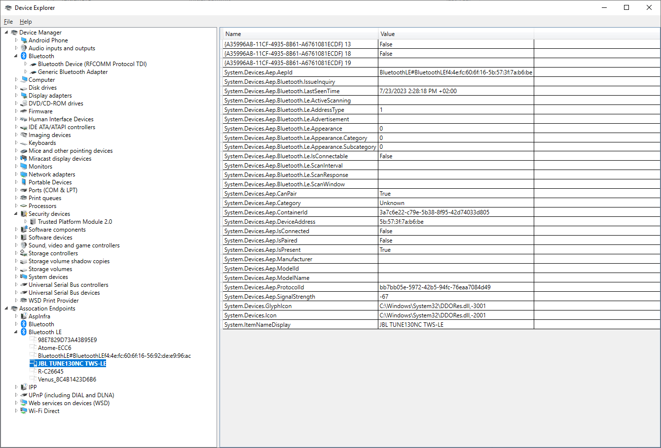 Device Explorer BLE