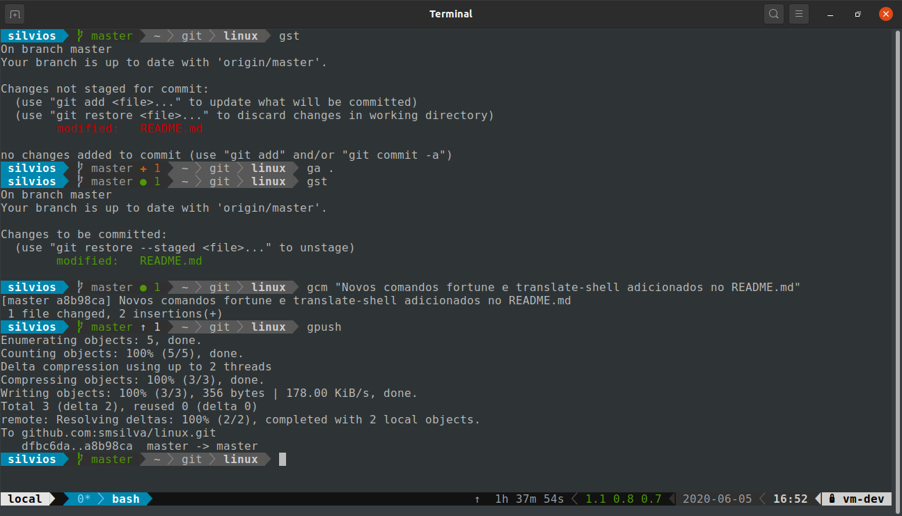 Terminal Configurado