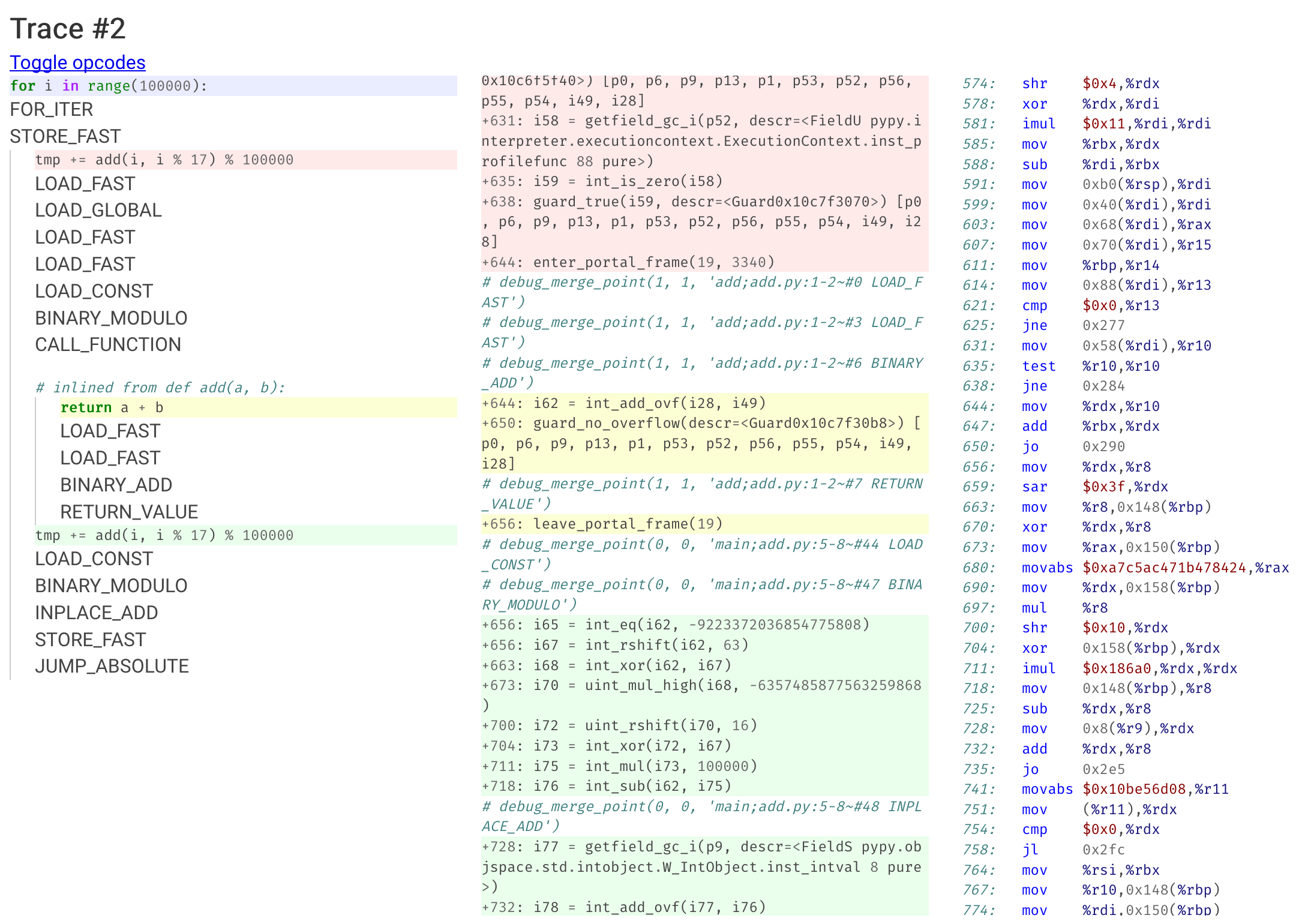 PyPy traceview example