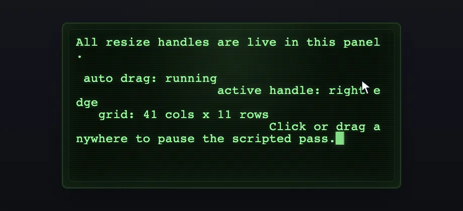 Resizable Panel Demo