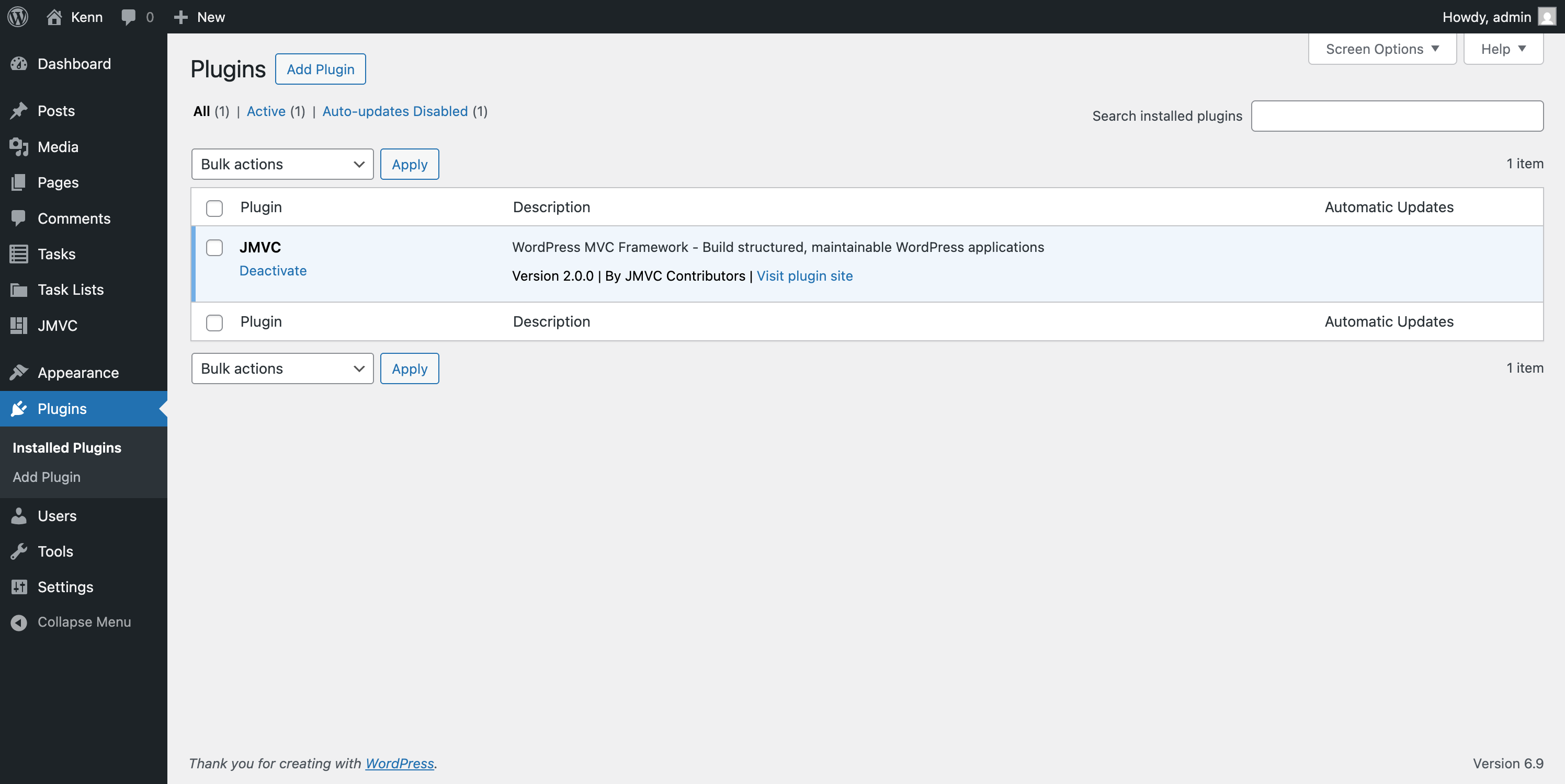JMVC in Plugins List