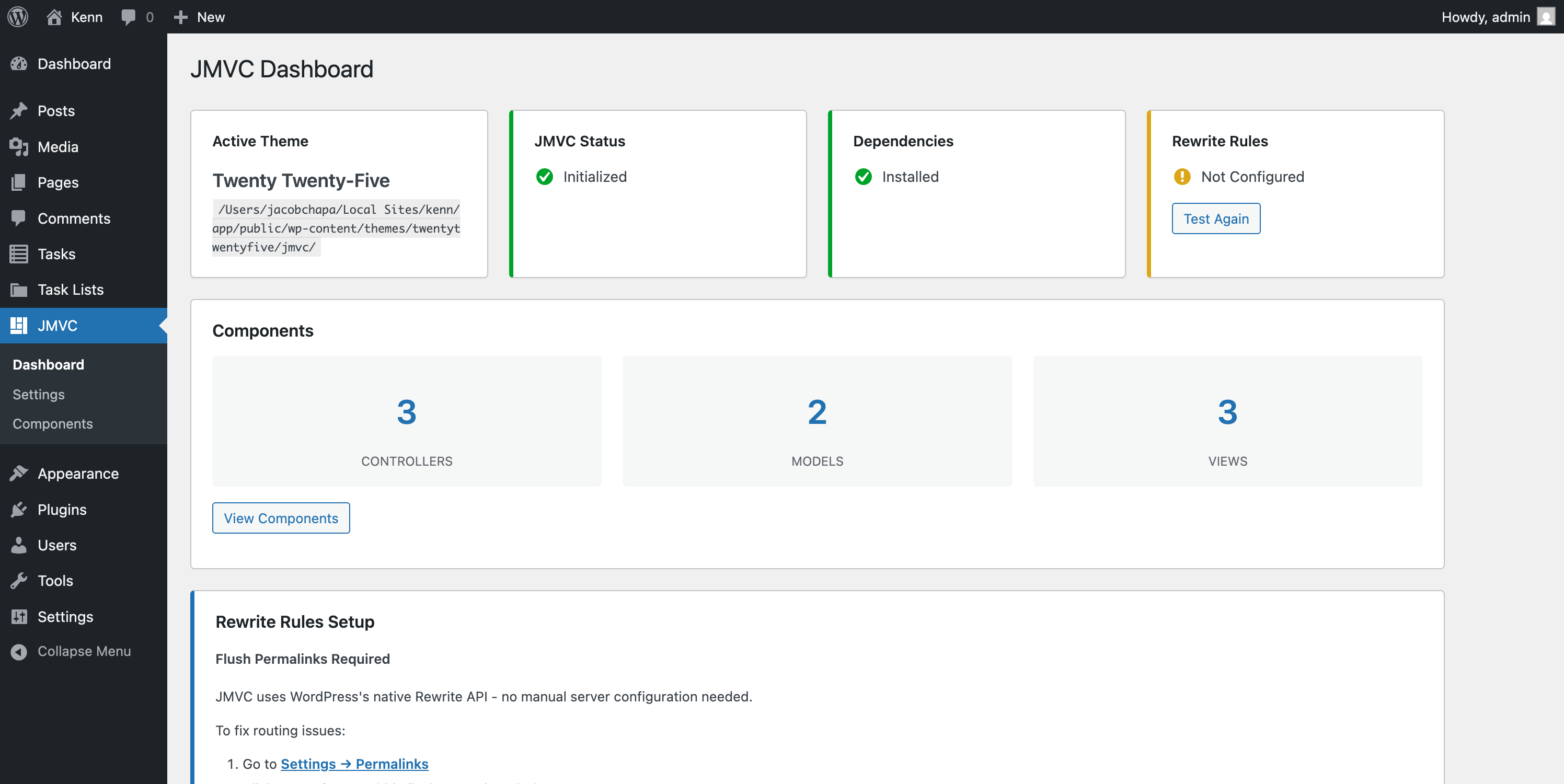 JMVC Dashboard