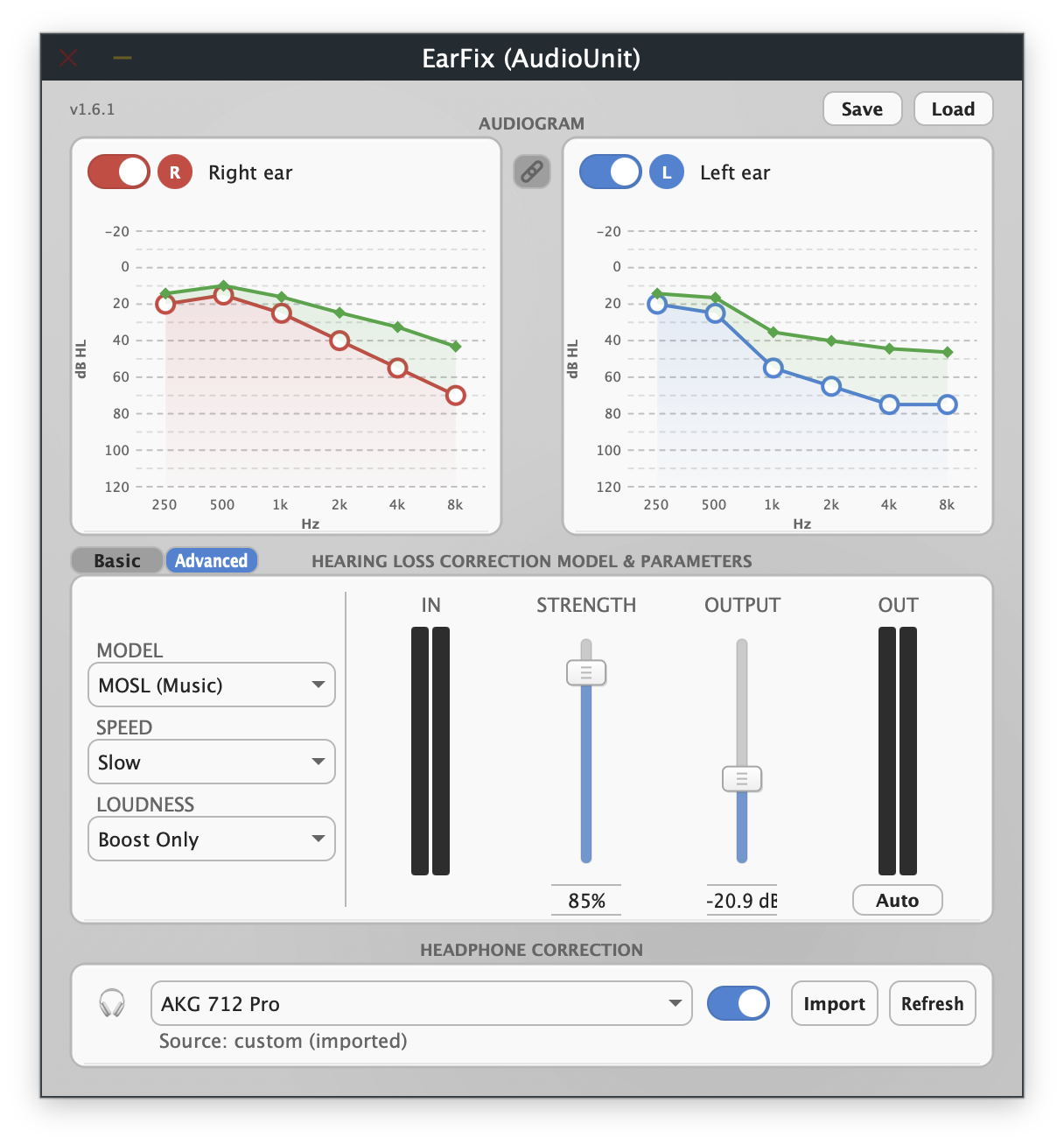 EarFix Advanced mode