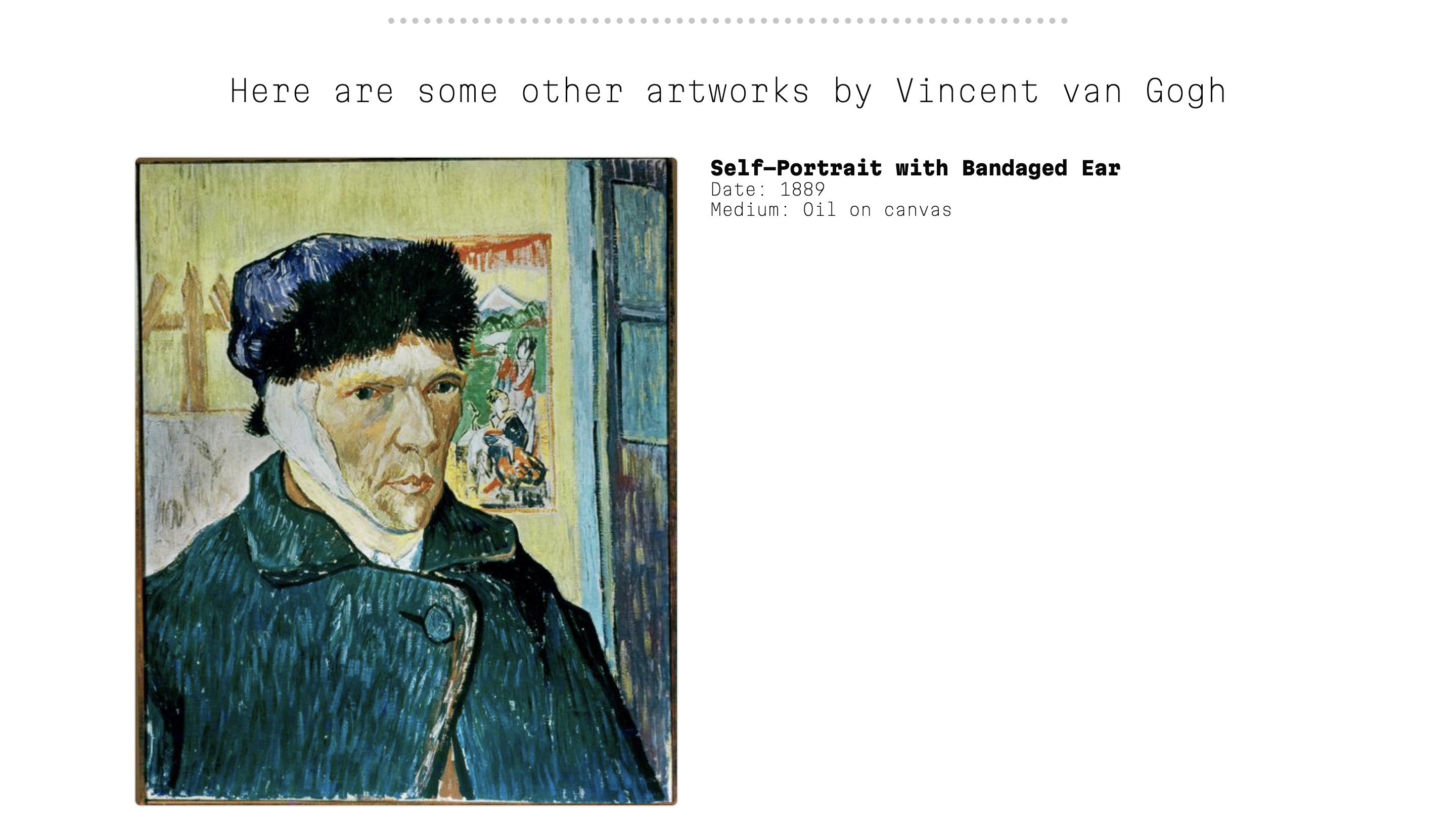 See art by famous artists