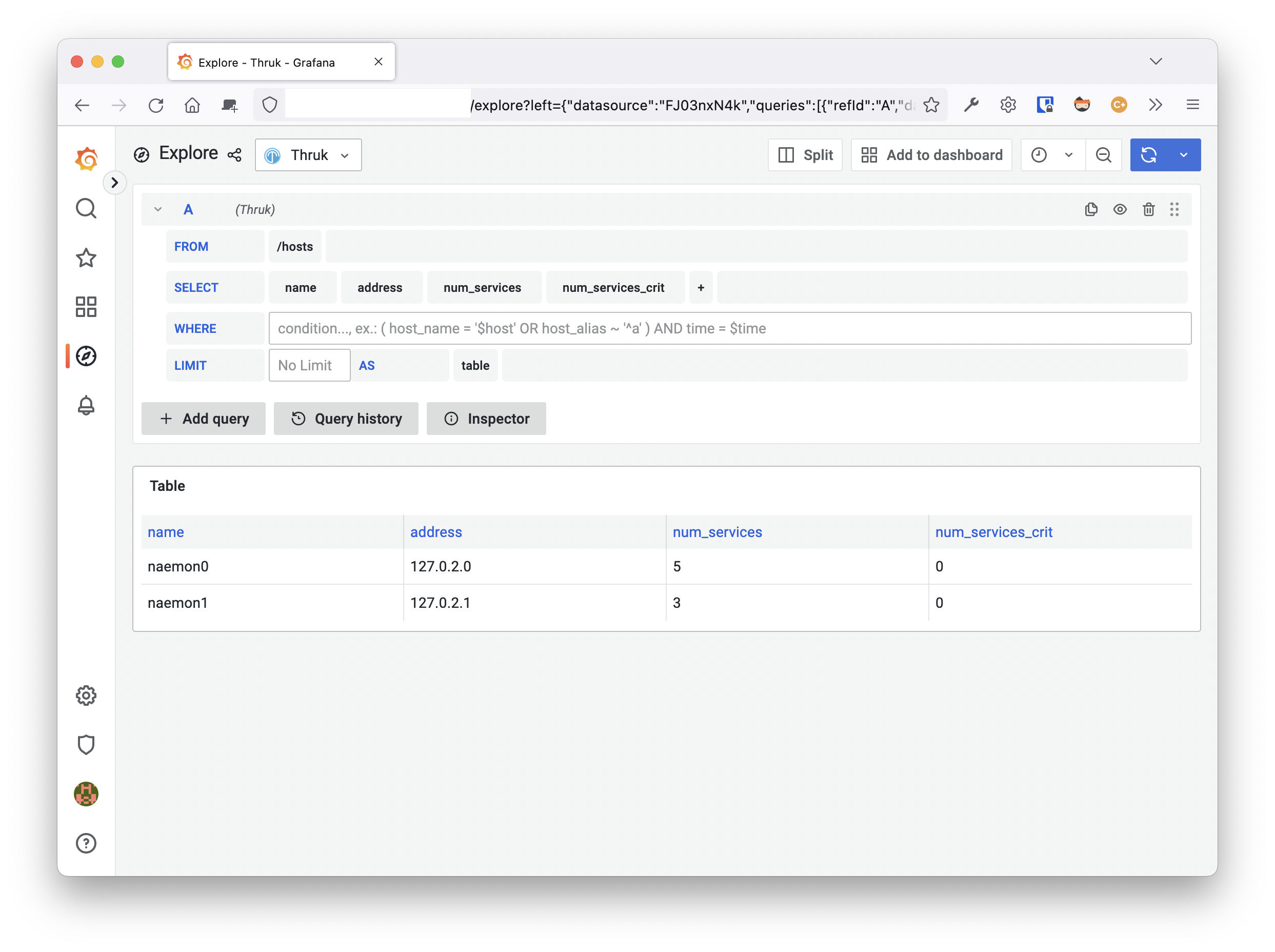 Thruk Grafana Datasource