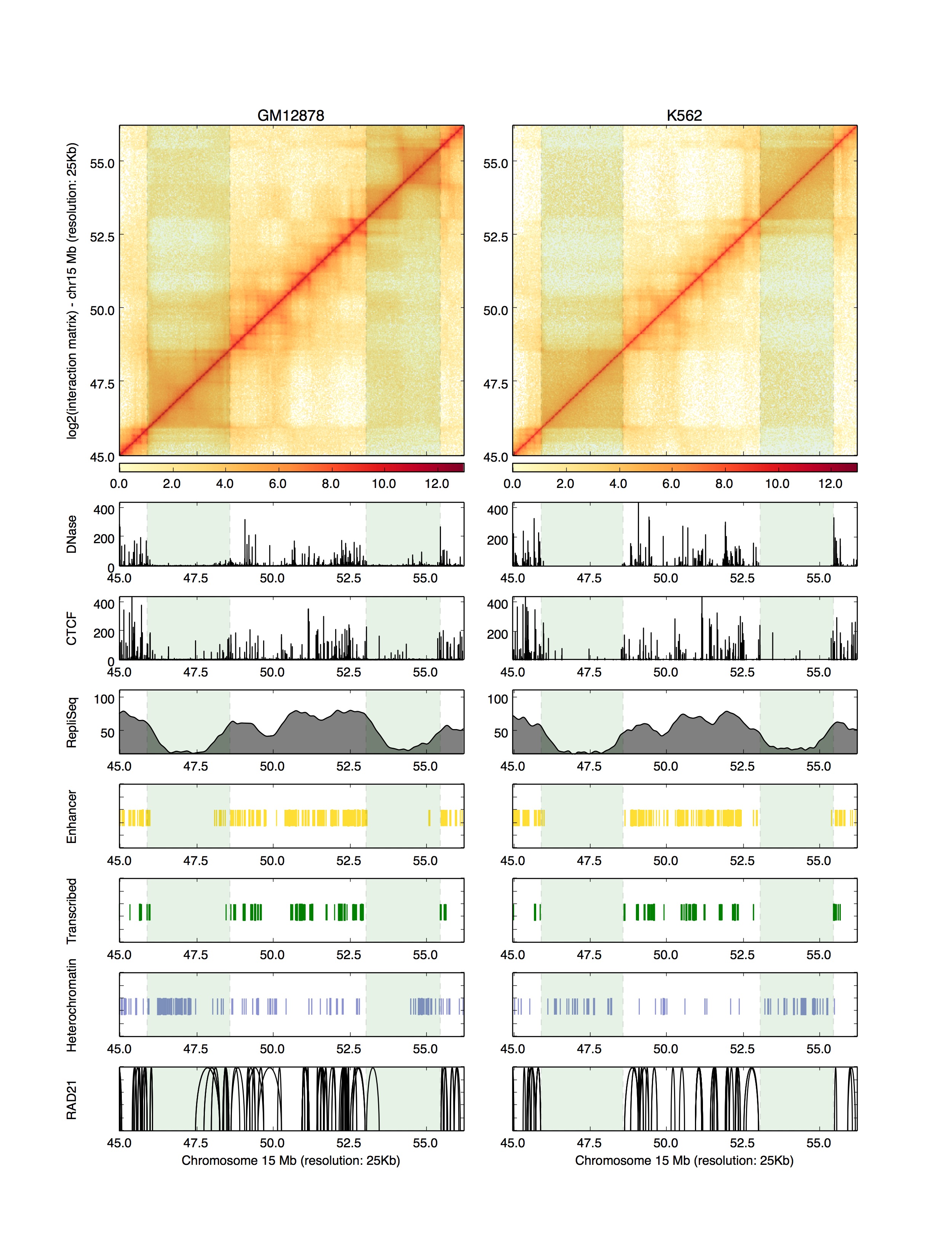 Example plot from HiCPlotter