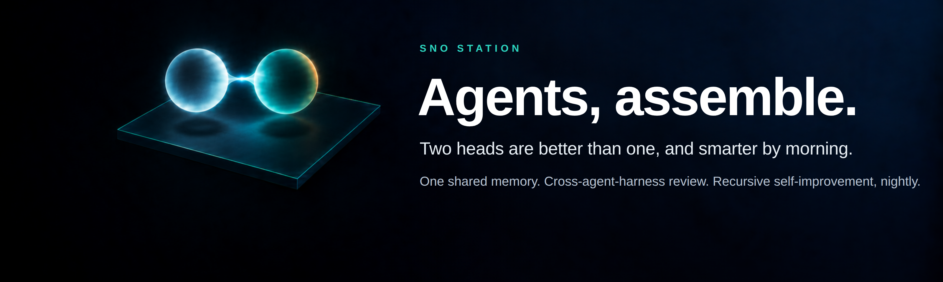 Sno Station — Agents, assemble. Two heads are better than one, and smarter by morning.