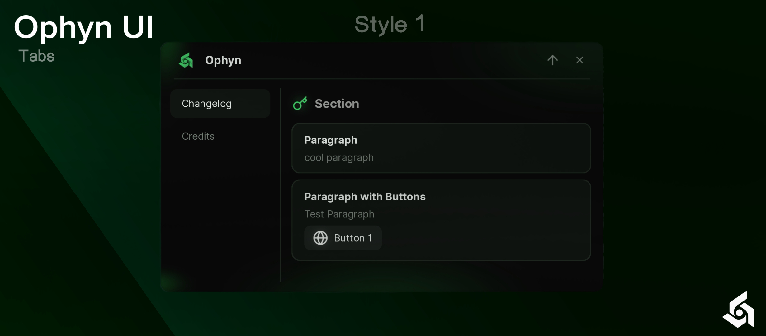 Ophyn UI banner