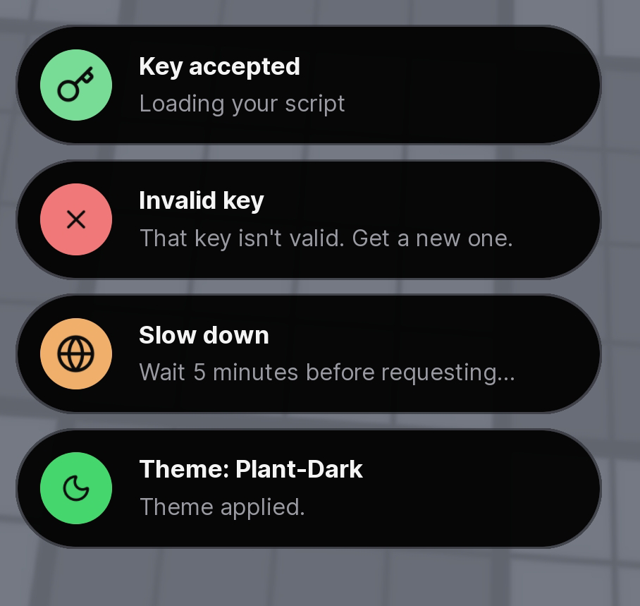 Island notification