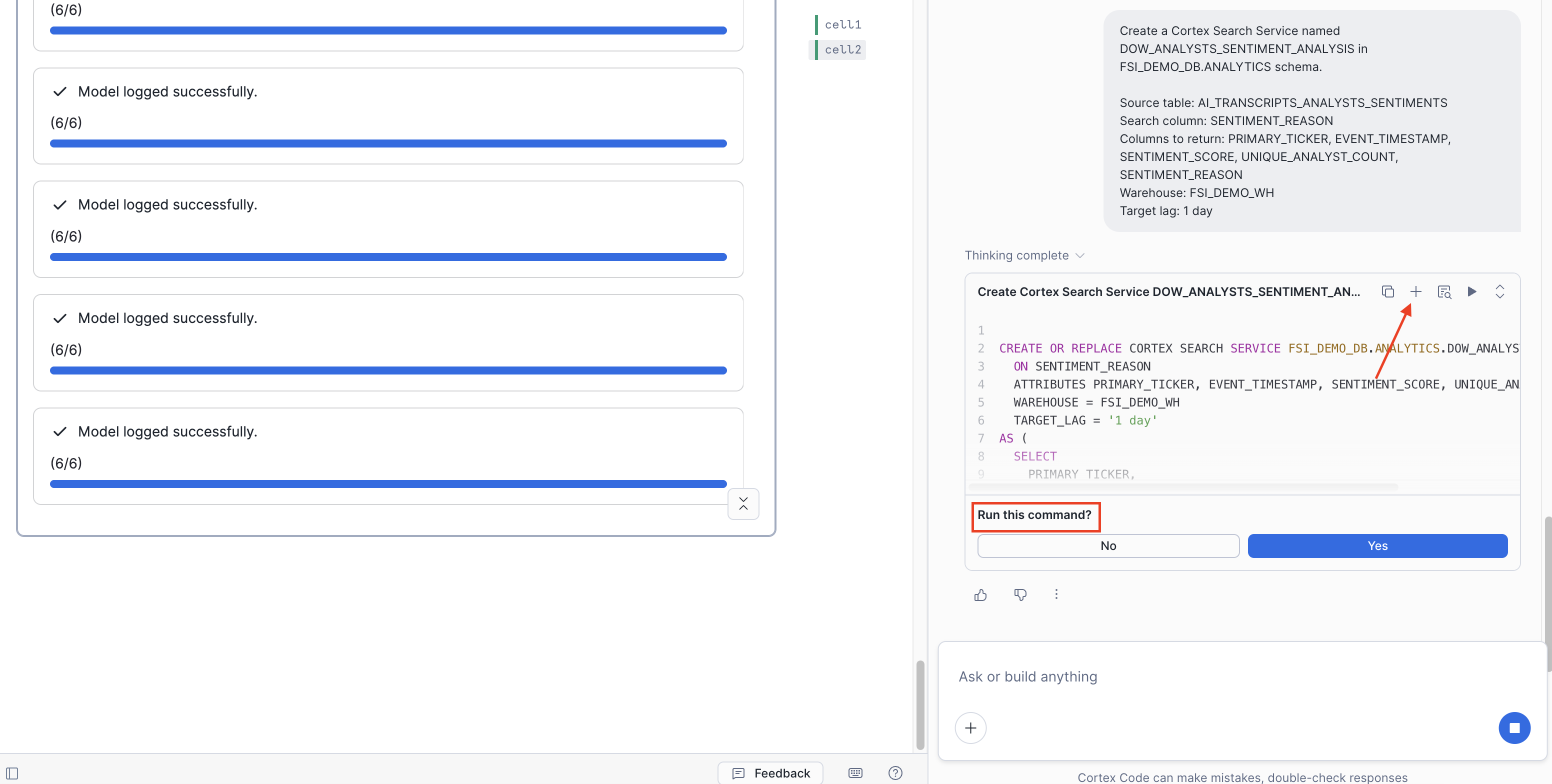 Prompt 3: Create Cortex Search Service
