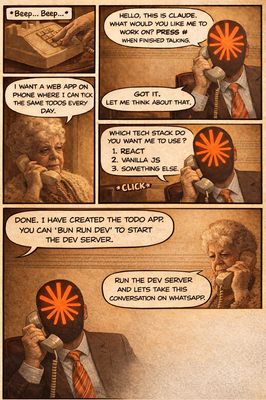 Voice Call Example - Comic Style