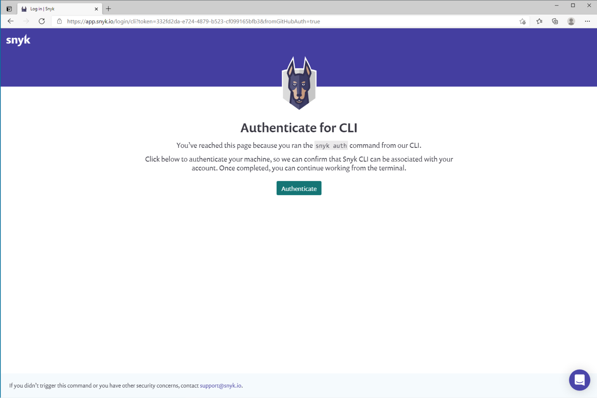 Authenticate on webseite