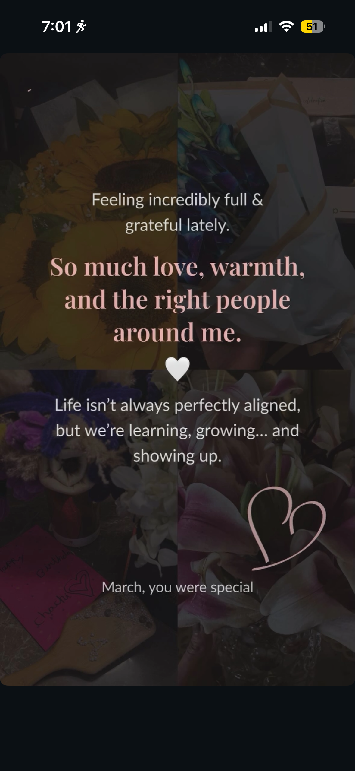 So much love and warmth — March 2025