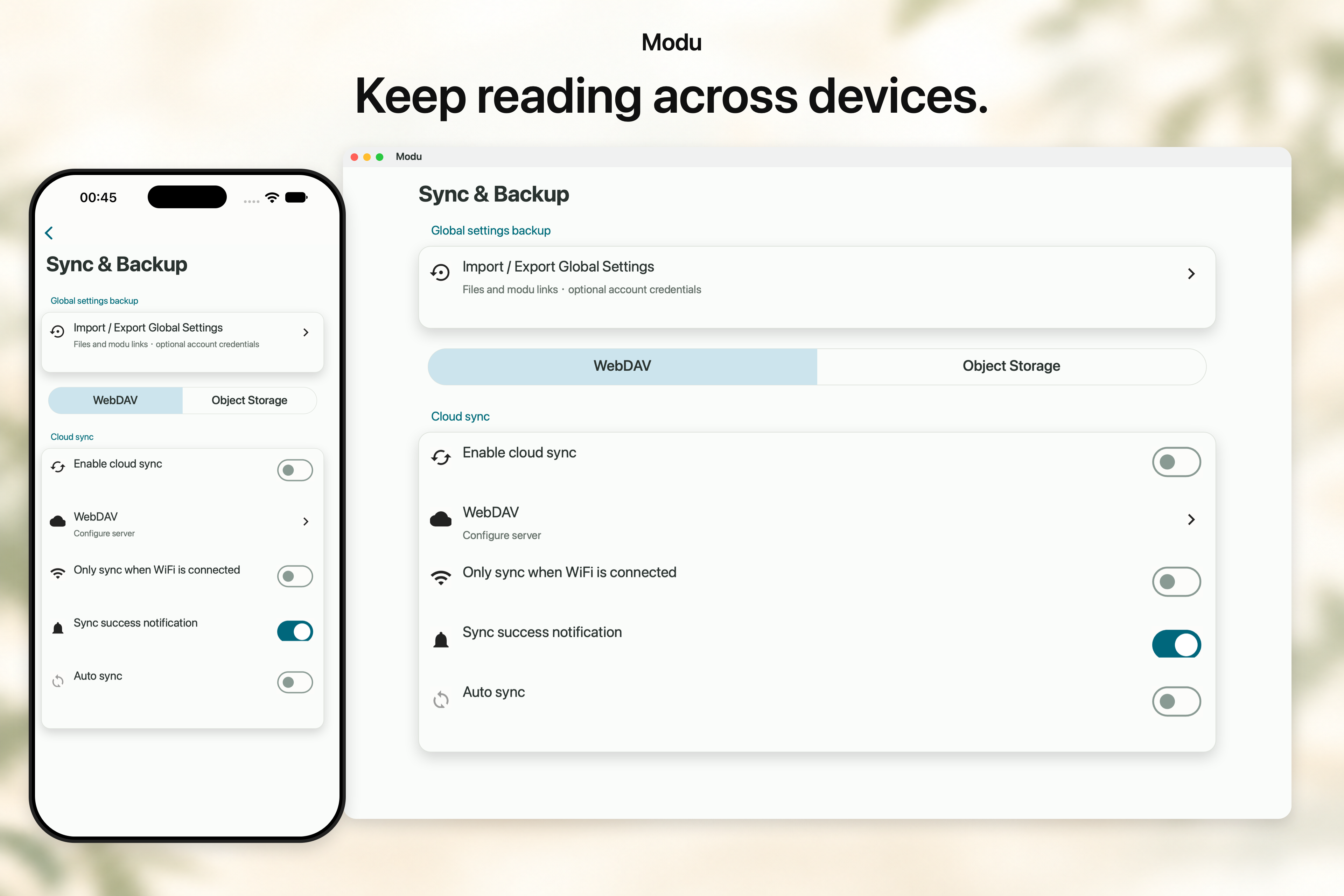 Sync settings on iPhone and Mac without private server addresses or accounts