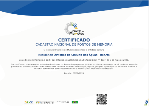 Reconhecimento do Ecossistema Cultural ReArte como Ponto de Memória
