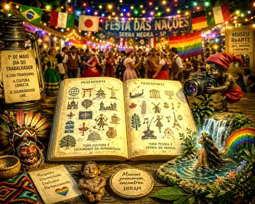 Festa Inclusiva de TODAS as Nações - Ilustração de Henrique Vieira Filho