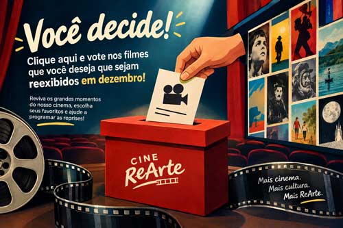 Você escolhe os filmes de dezembro no ReArte - Ilustração: Henrique Vieira Filho
