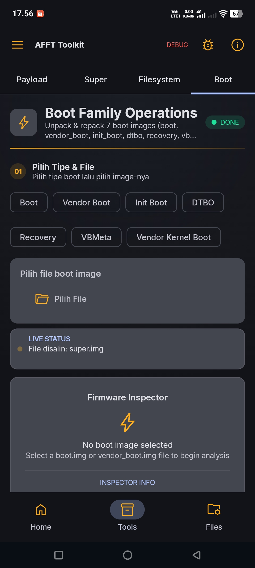 Boot image