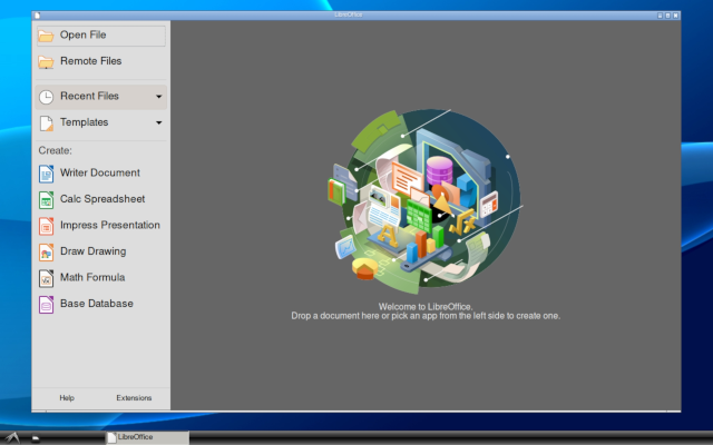 screenshot of LIbreOffice