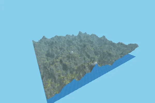 Procedurally generated mountain terrain